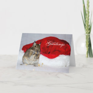 Degu u. die Gruß-Weihnachten der Feiertagskarte