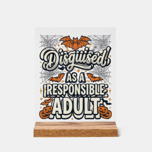 Déguisé en vecteur Halloween d'adulte responsable