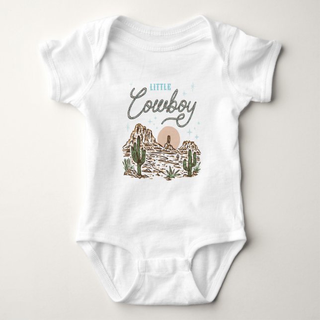 Déguisement de petit cowboy de l'ouest en body (Devant)