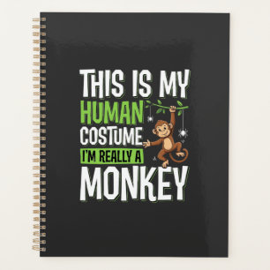 Déguisement de singe drôle vecteur Halloween