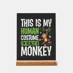 Déguisement de singe drôle vecteur Halloween