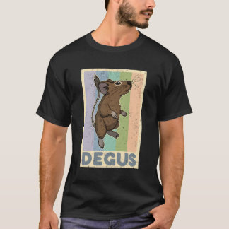 Degus Nagetier Haustiere Degu Strauchratte Chinchi T-Shirt