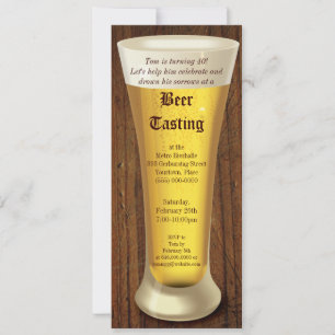 Dégustation de bière Anniversaire Fête Invitation