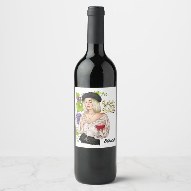 Dégustation de vin Fête des mariées Étiquette de v (Devant)