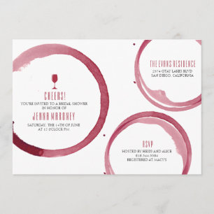 Dégustation de vin Invitation de douche nuptiale R