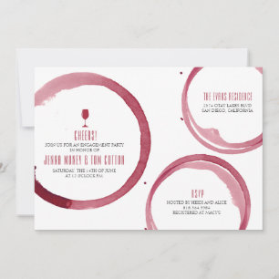 Dégustation de vin Invitation de douche nuptiale R