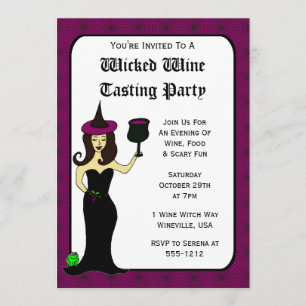 Dégustation de vins de Witch Wine Invitations