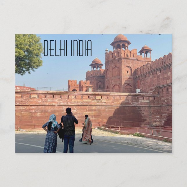 Dehli India fort Postcard Postkarte (Vorderseite)