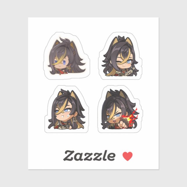 Dehya Genshin Impact 4er Stickerbogen Aufkleber (Blatt)