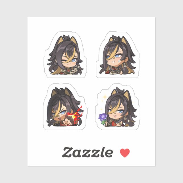 Dehya Genshin Impact 4er Stickerbogen Aufkleber (Blatt)