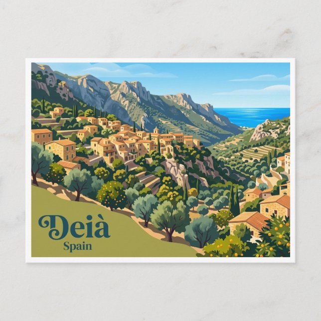 Deià Spanien Postkarte (Vorderseite)