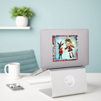 Deidre und ihre Doe Art Stickers - mehrere Größen Aufkleber
