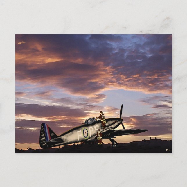 Deifiant Night Fighter Dezember 1940 Postkarte (Vorderseite)