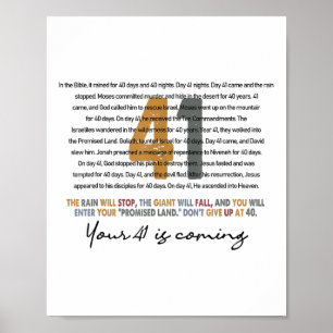Dein 41 kommt Gottes Glaube Christlich Poster