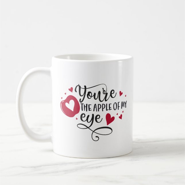 Dein Apfel in meinem Auge Kaffeetasse (Links)