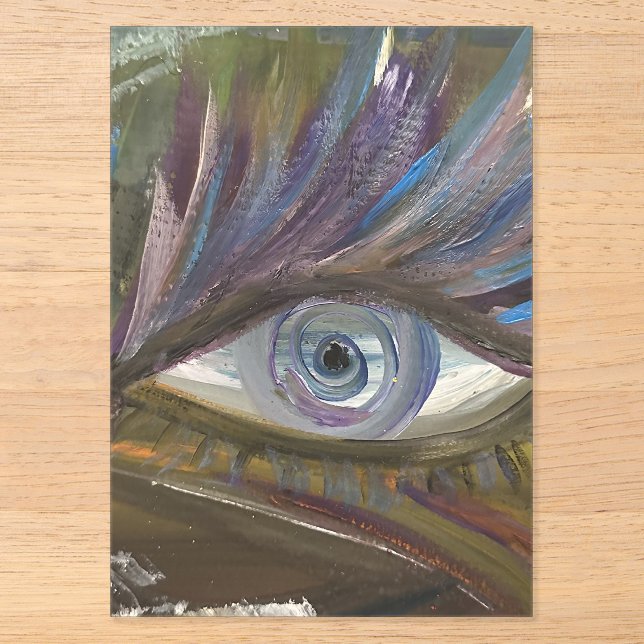 dein Auge ist der Spiegel deiner Seele Acryleinladungen (Vorderseite)