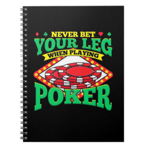 Dein Bein beim Pokerspielen Notizblock