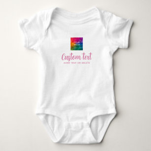 Dein benutzerdefinierter Text & Farbbild Hochladen Baby Strampler