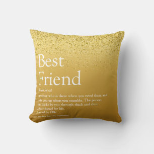 Dein Best-Freund-Definitions-Glamour-Gold-Glitter Kissen