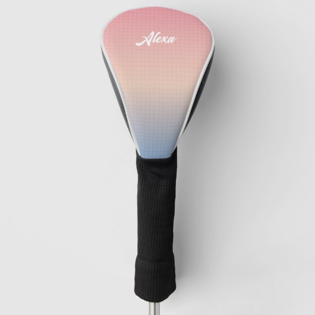 Dein Brief benutzerdefiniert Neon Dawn Golf Headcover (Vorderseite)