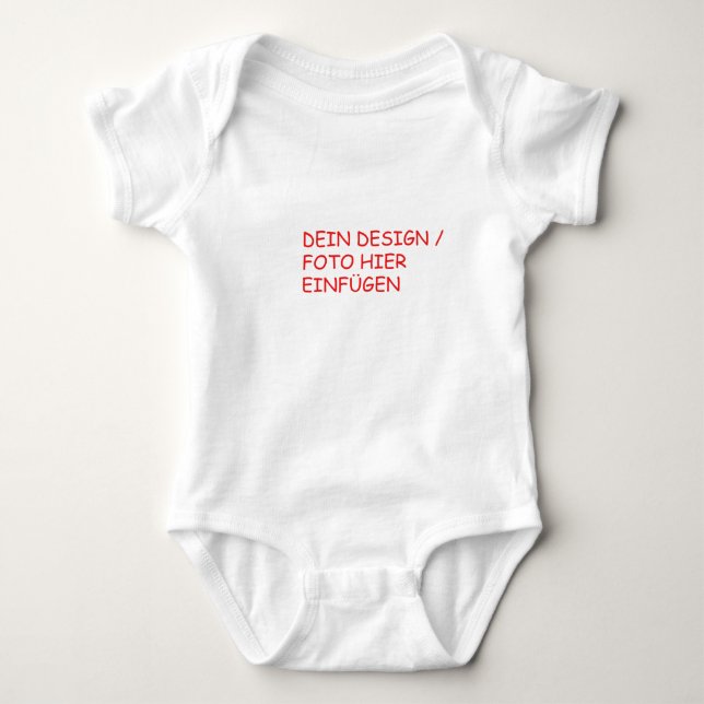 DEIN DESIGN/TEXT/FOTO Baby Strampler Babybodies (Vorderseite)