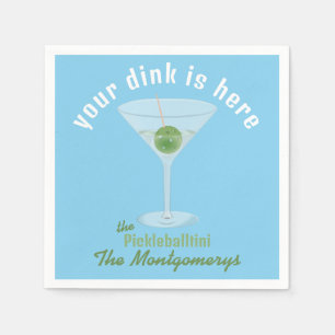 Dein Dink ist hier Custom Pickle Martini - Blau Serviette