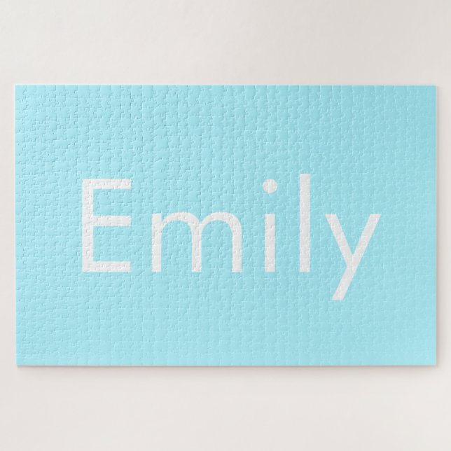 Dein eigener Name oder Wort | Sanftes Himmelblau (Horizontal)