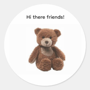 Dein eigener Teddybär-Freund Runder Aufkleber