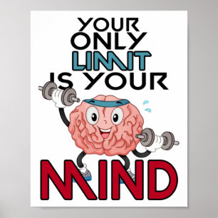 Dein Einziger Limit Ist Dein Verstand Sticker Poster
