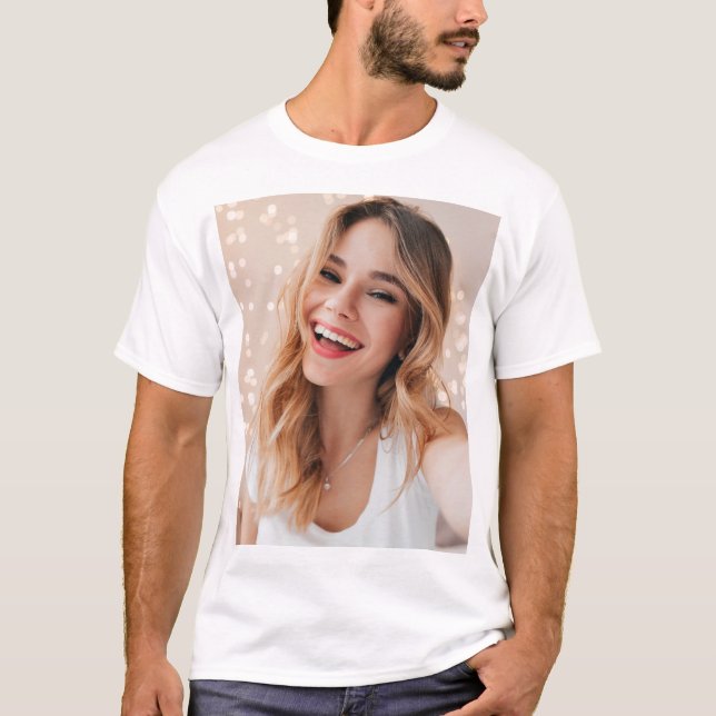 Dein Foto auf personalisiert T-Shirt (Vorderseite)