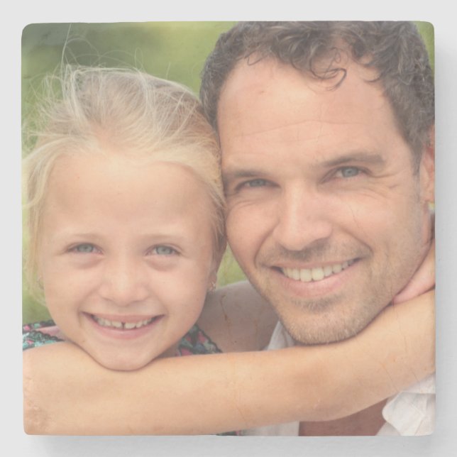 Dein Foto auf Steinuntersetzer (Vorderseite)