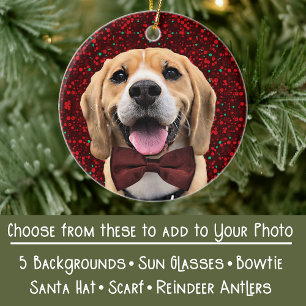 Dein Foto mit digitalen Accessoires Hut Fliege usw Keramik Ornament