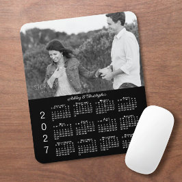 Dein Foto Namen Personalisierter Schwarzer 2027 Ka Mousepad
