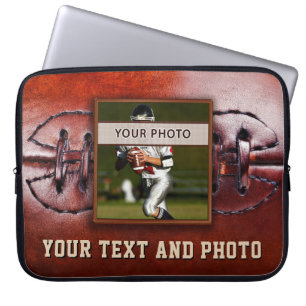 Dein FOTO und TEXT Vintage-Fußball-Case, Laptop Laptopschutzhülle
