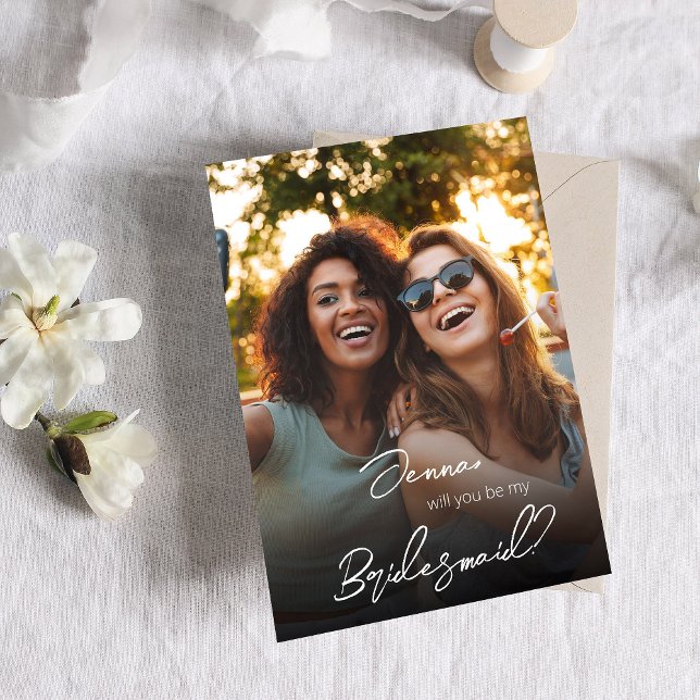 Dein Foto wirst du meine Bridesmaid sein? V2 Einladung (Von Creator hochgeladen)