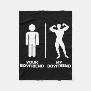 Dein Freund hat mein lustiges Bodybuilding Gym Des Fleecedecke
