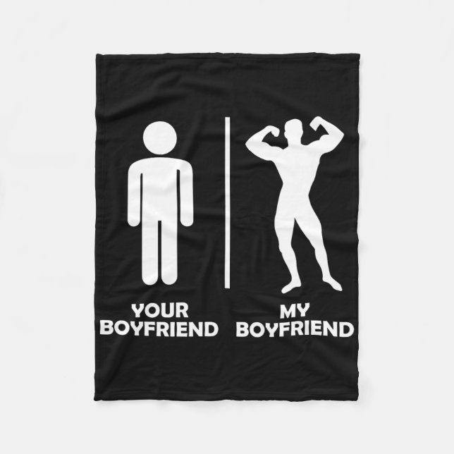Dein Freund hat mein lustiges Bodybuilding Gym Des Fleecedecke (Vorderseite)