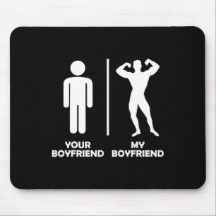 Dein Freund hat mein lustiges Bodybuilding Gym Des Mousepad