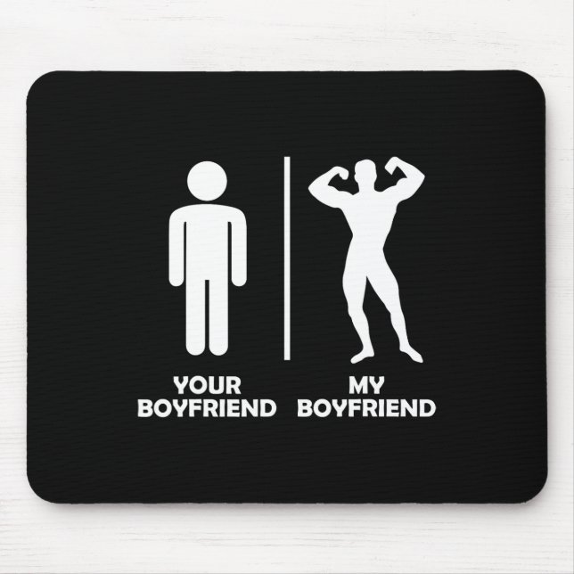 Dein Freund hat mein lustiges Bodybuilding Gym Des Mousepad (Vorne)