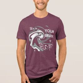 "Dein Gehirn auf Selbstmitleid" Weiße, grau-humorv Tri-Blend Shirt
