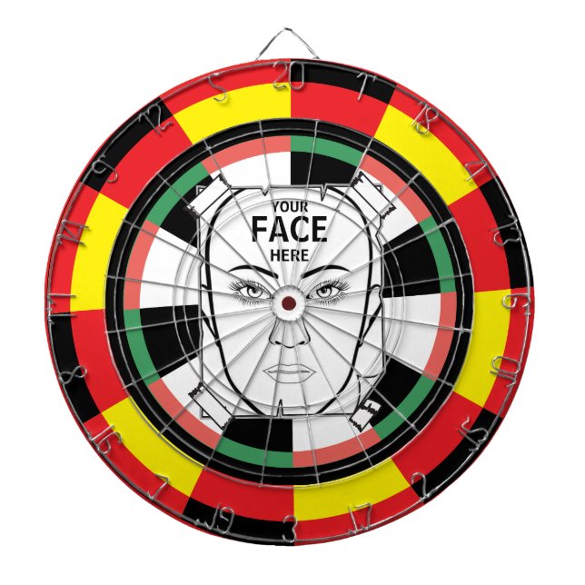 Dein Gesicht Hier Dartboard Dartscheibe (vorne)