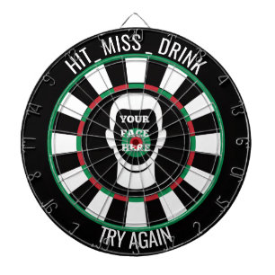 Dein Gesicht hier Dartboard Lustiges Trink Dartboa Dartscheibe