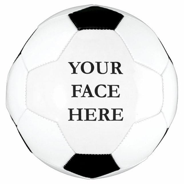 DEIN GESICHT kundenspezifischer Rahmen Soccer Ball (Vorderseite)