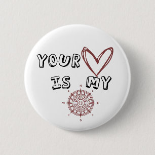Dein Herz ist mein Kompass Button