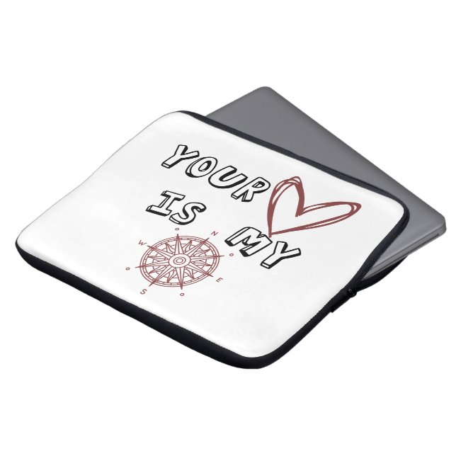 Dein Herz ist mein Kompass Laptopschutzhülle (Vorne Oben)