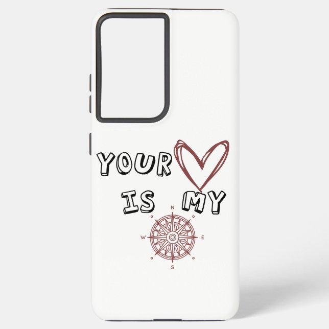 Dein Herz ist mein Kompass Samsung Galaxy Hülle (Rückseite)