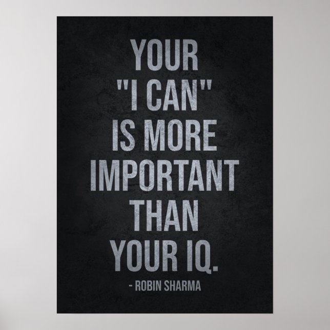 Dein I CAN vs IQ - Erfolgsstornieren Motivierend Poster (Vorne)