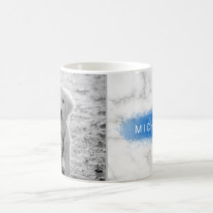 Dein individuelles Foto & Faux-Marmor-Textur in Bl Kaffeetasse