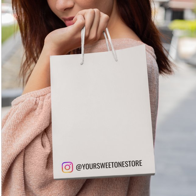 Dein Instagram-Name Social-Media-Icon gebrandet Kleine Geschenktüte (Von Creator hochgeladen)