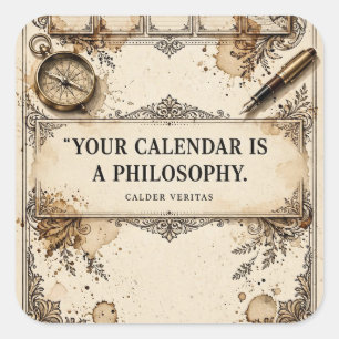 Dein Kalender ist eine Philosophie Aufkleber